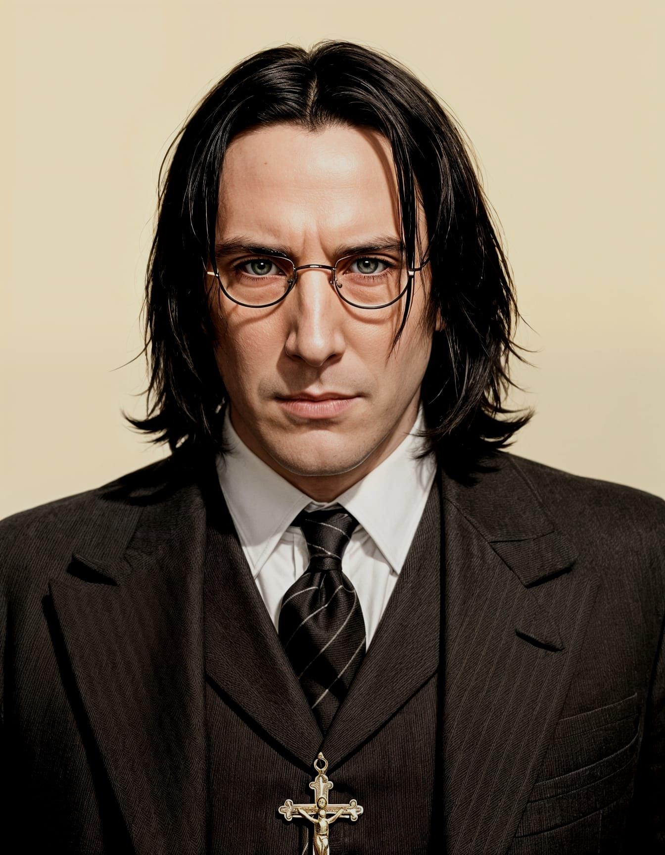 Severus Snape as a 1950s Christian punk