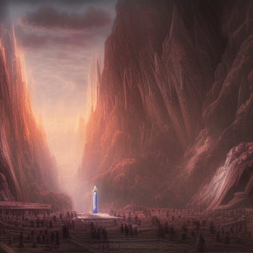 Detailed Messiah Matte Painting in Deep Color