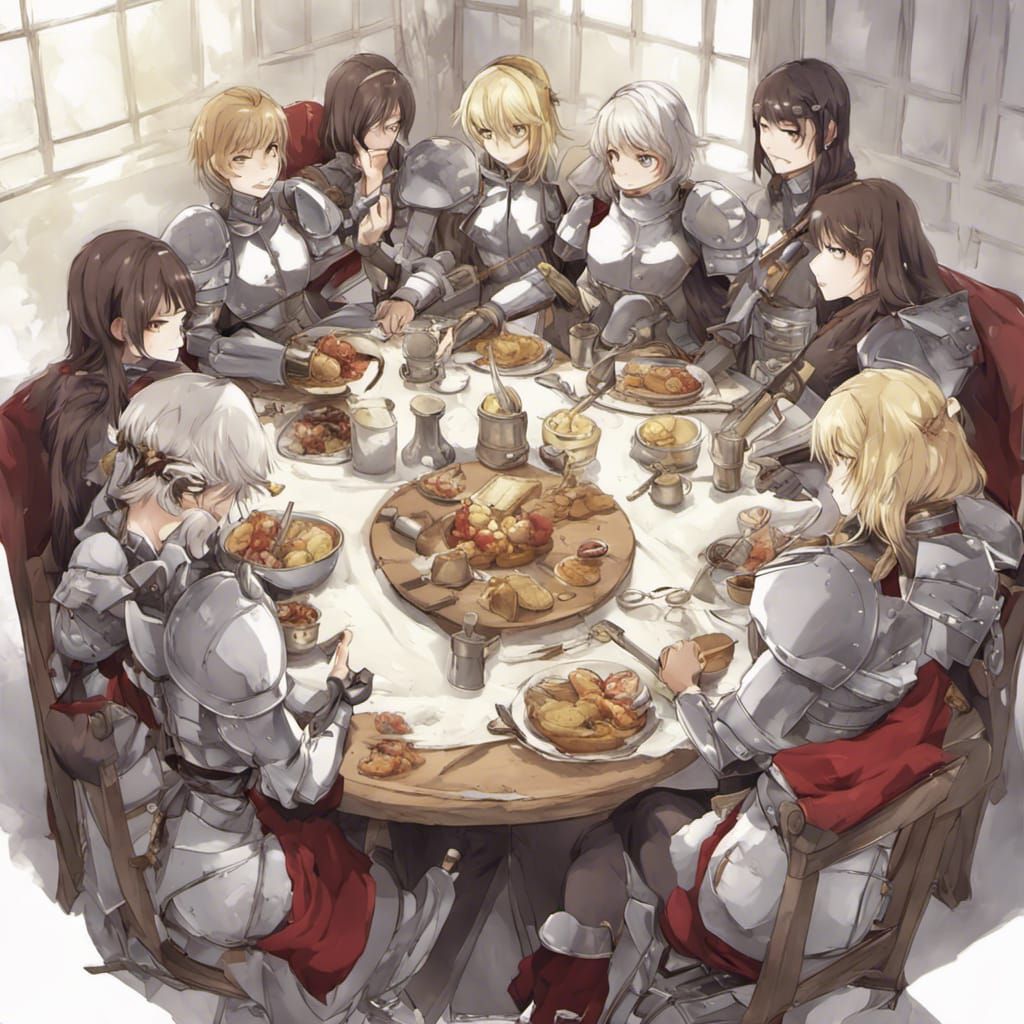 Anime-Style Female Knights of the Round Table