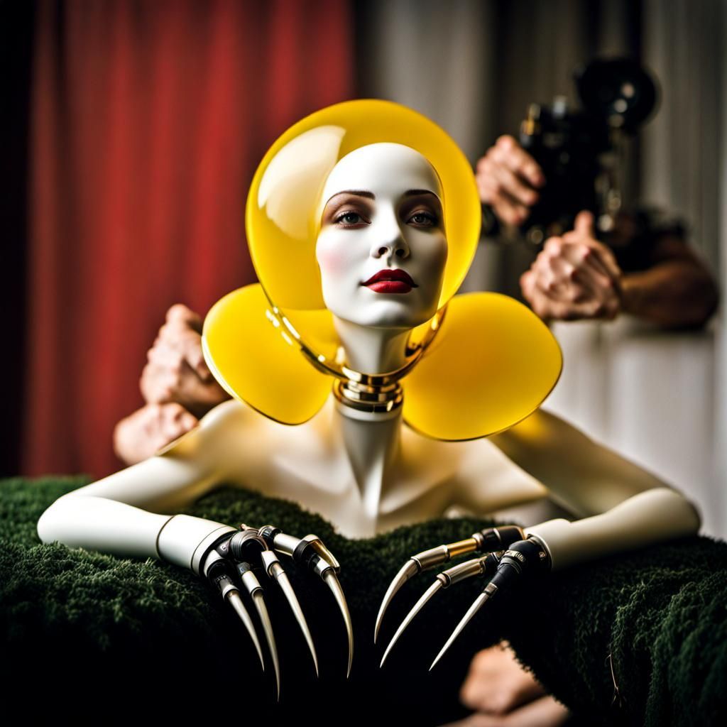 Surreal Alien Restaurant Celebration: Hyperrealistic Photogr...