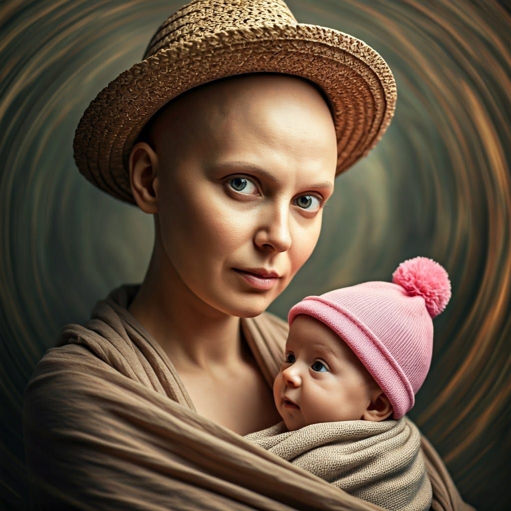 Loving Mother and Daughter Portrait