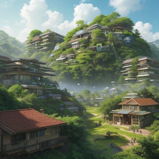 Surreal Eco-Utopia Reveals Thriving Solarpunk Community