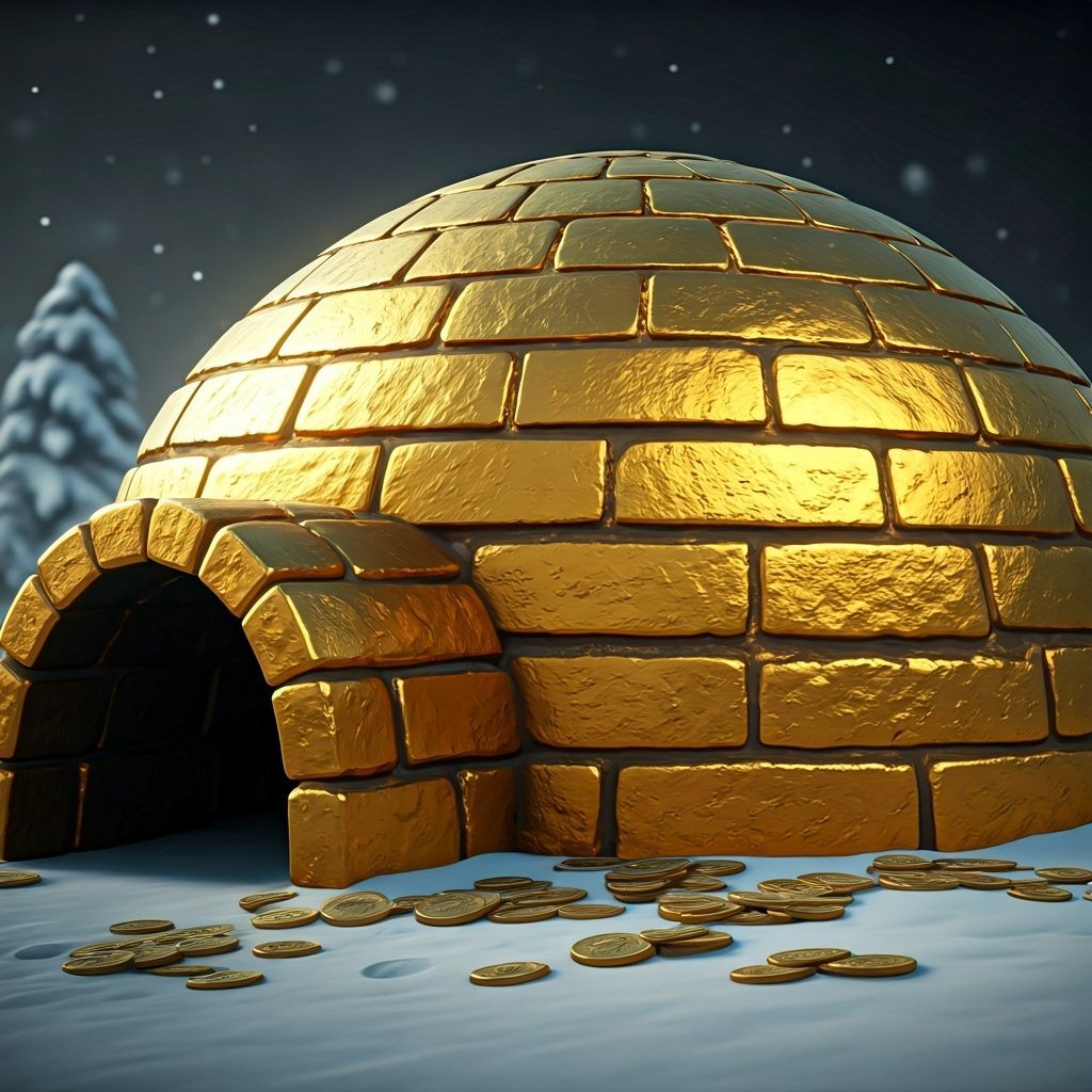 Golden Igloo in Winter Wonderland
