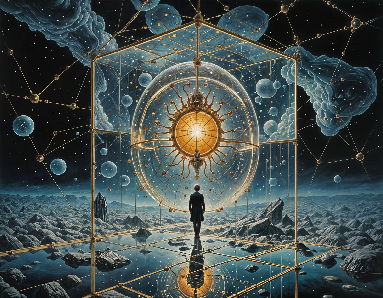 Surreal Sci-Fi Journey on a Fire Beetle