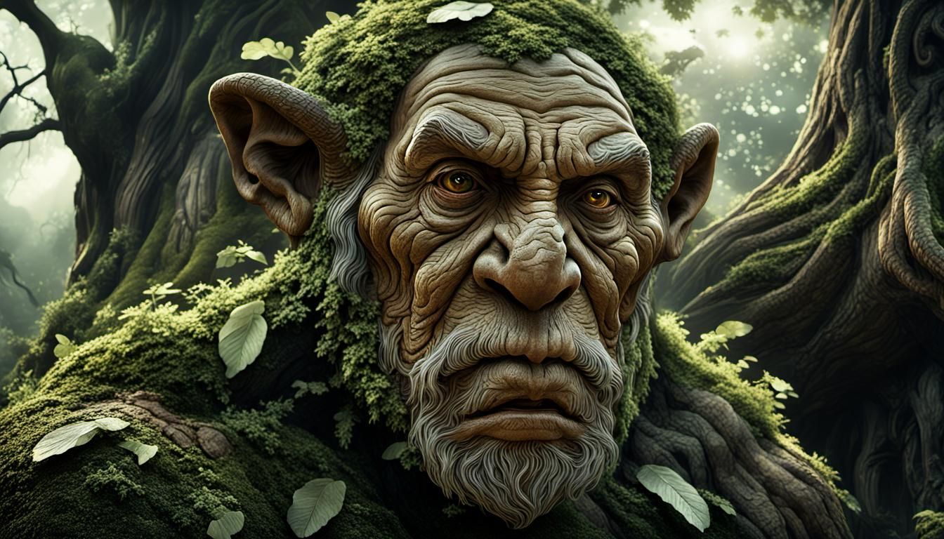 Hyperrealistic Oak Elemental: Wisdom of the Ent
