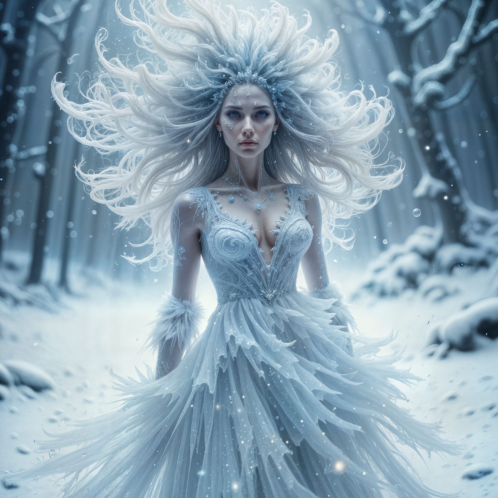 Blizzard Woman: Fantasy Art of Icy Majesty