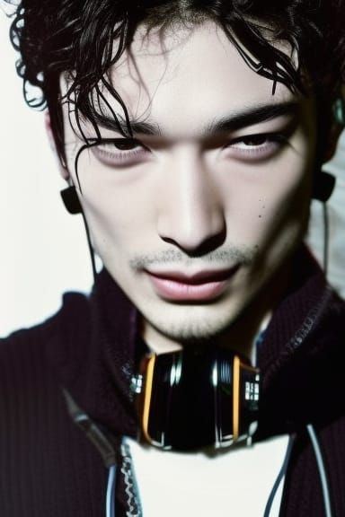 Cyberpunk Ezra Miller in 1990s City