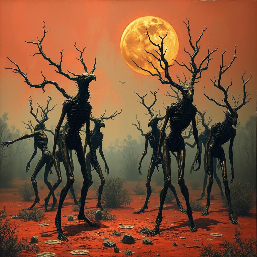 Dystopian Australian Bushmen: Art Deco Heavy Metal