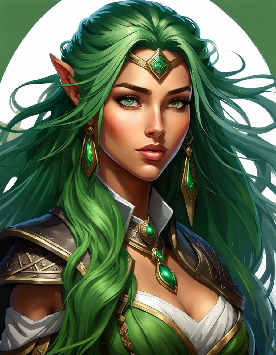 Detailed D&D Teenage Girl Portrait in Digital Art