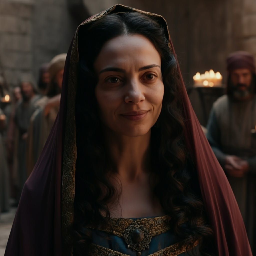 Byzantine Vampire Noblewoman Portrait in Cinematic Style