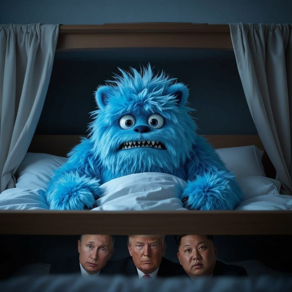 Cute Monster Fears Politicians Under Bed