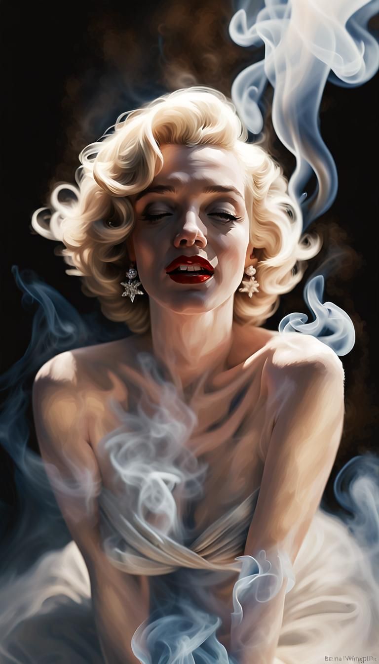 Ethereal Marilyn Monroe Made of Smoke