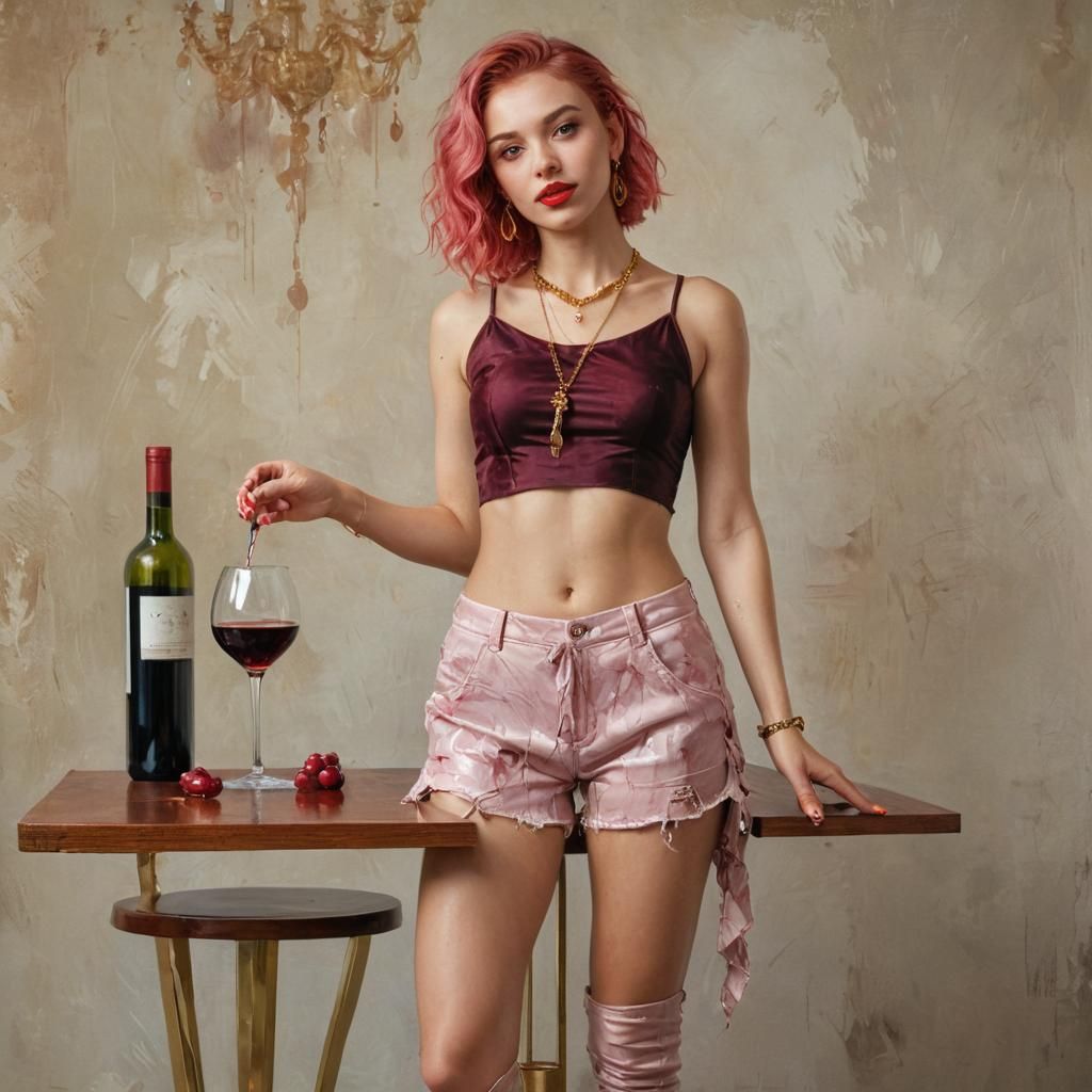 Russian Woman Portrait in Vibrant Oil Painting Style