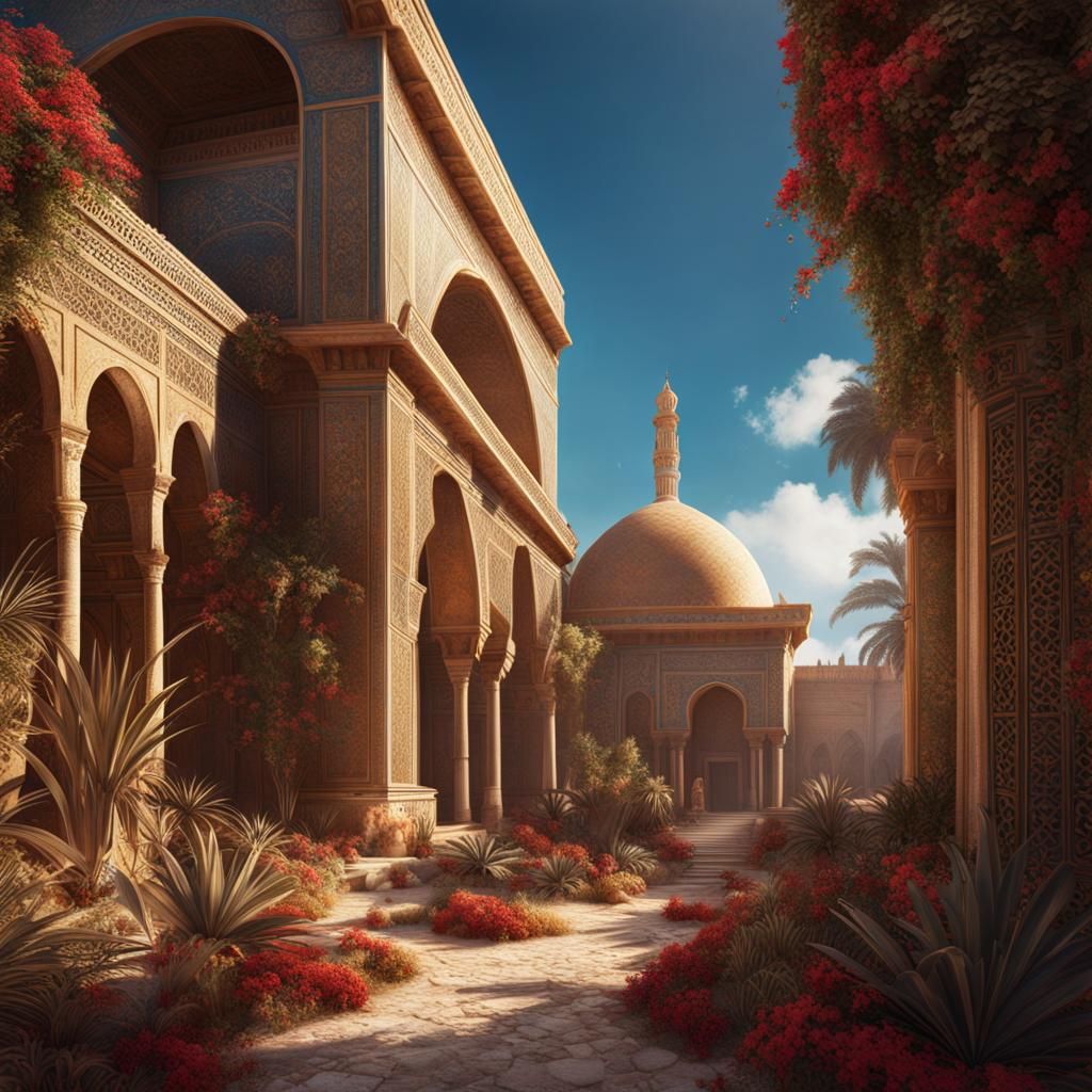 Fantastical Tunisia Concept Art in Deep Color