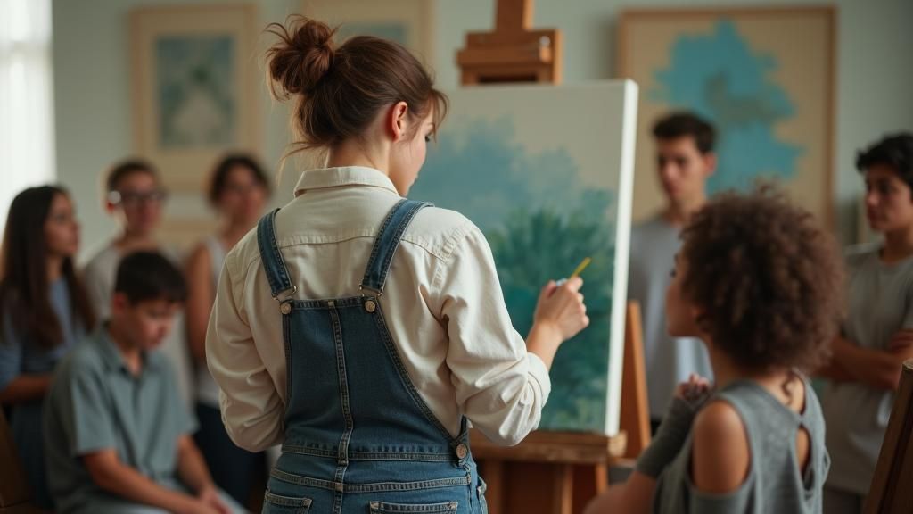 Painter Inspires Students: Cinematic 35mm Film Style