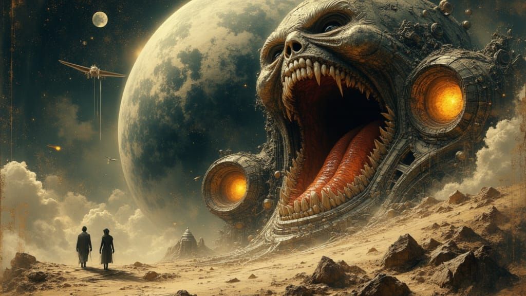 Giant Planet Devours Moon in Epic Space Battle