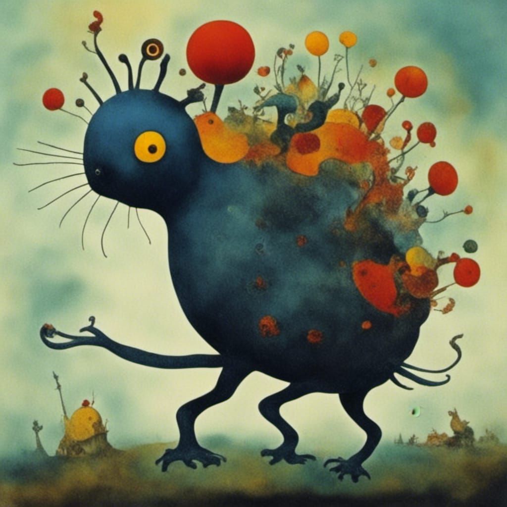 Abstract Art with Flowing Water Aesthetic