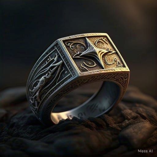 Luxurious Golden Ring in Vivid Jewelry Style