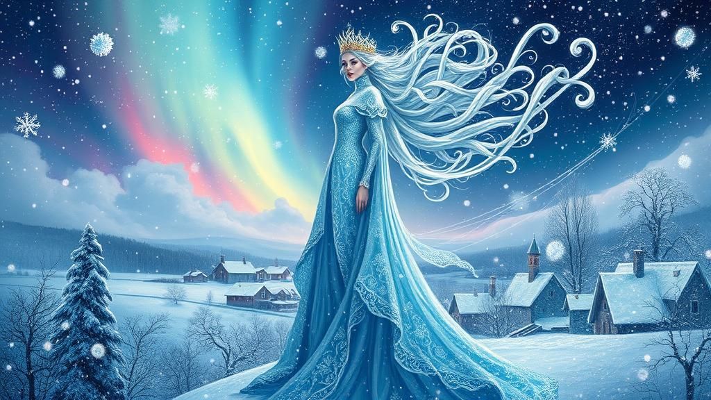 Ethereal Snow Queen Commands a Winter Tempest