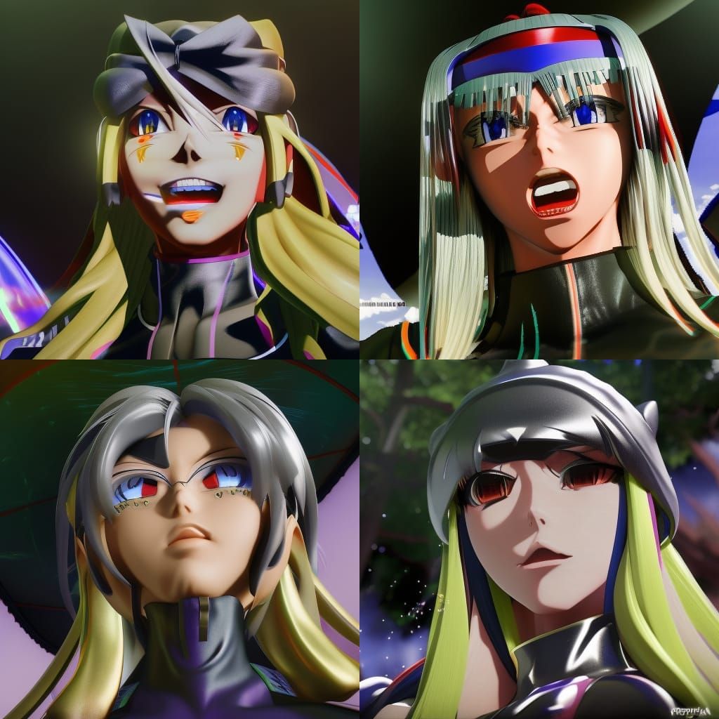 Shizuka in 90's Anime Style with Raytracing