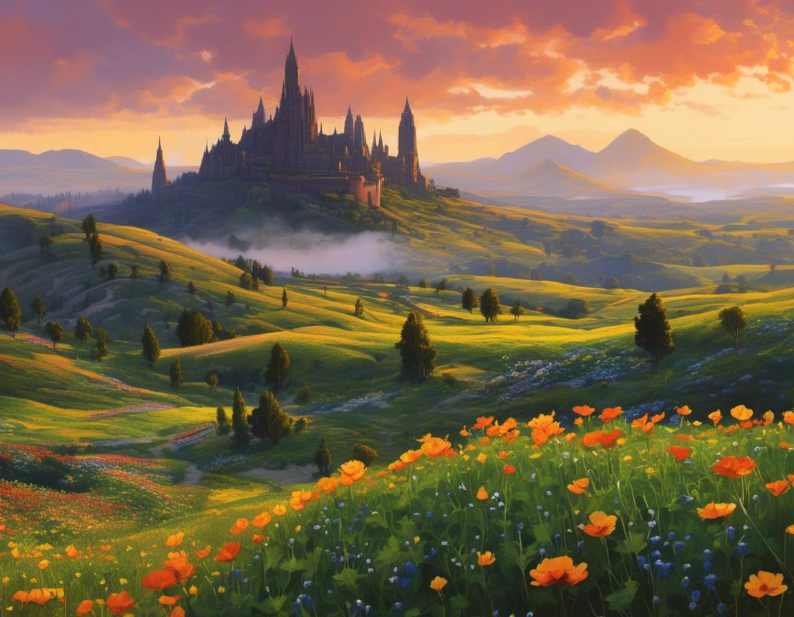 Confident Woman in Desert Town, Sepia Illustration