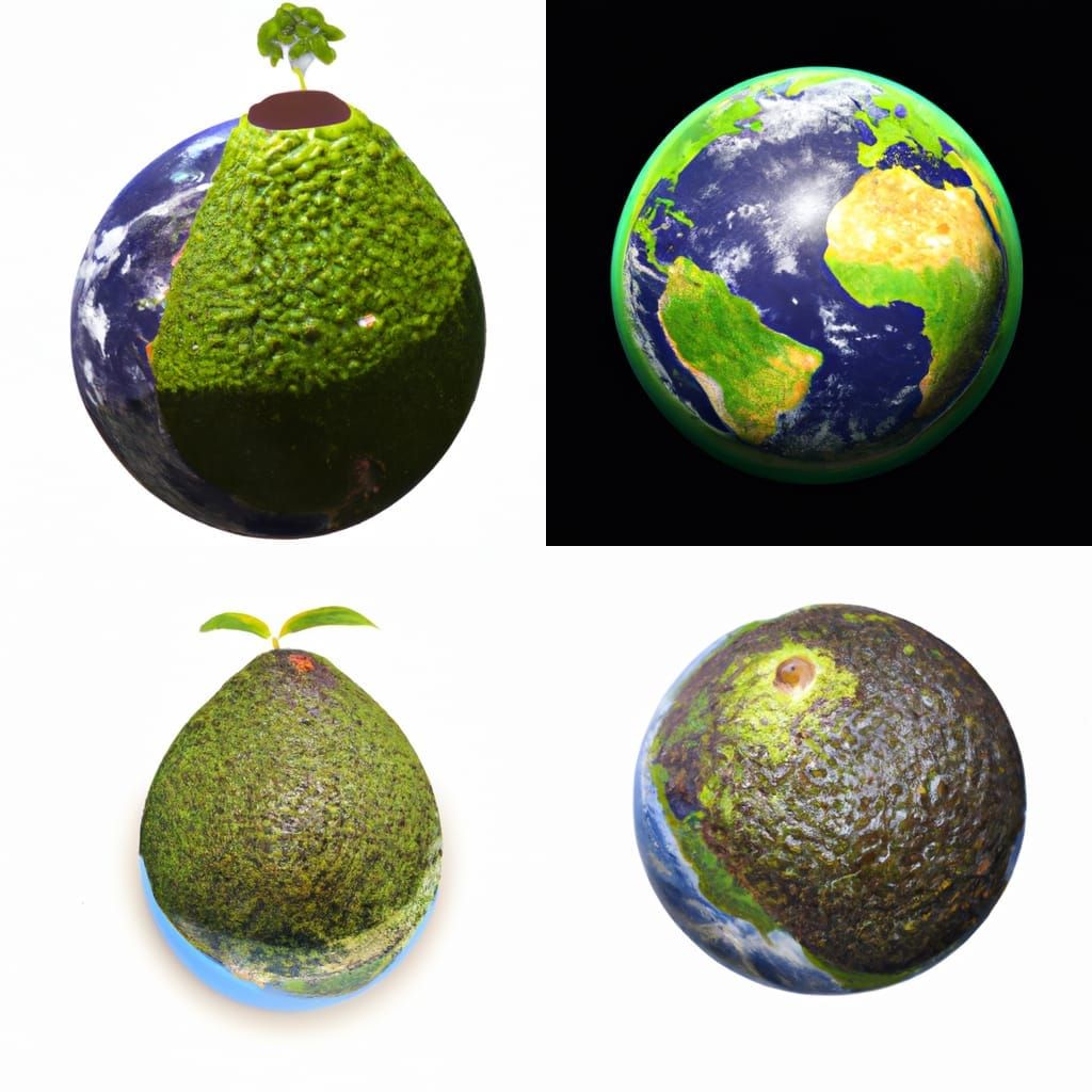 Avocado Planet Digital Rendering