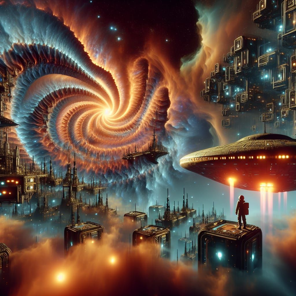 Superfluid Helium Antigrav Ship with Living Flame