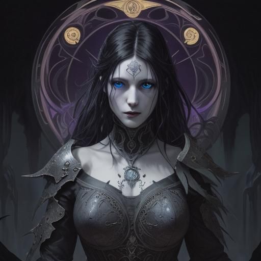 Gothic Vampire Paladin in Grimdark Style