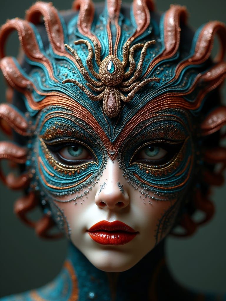 Bizarre Steamdeco Mask with Spider