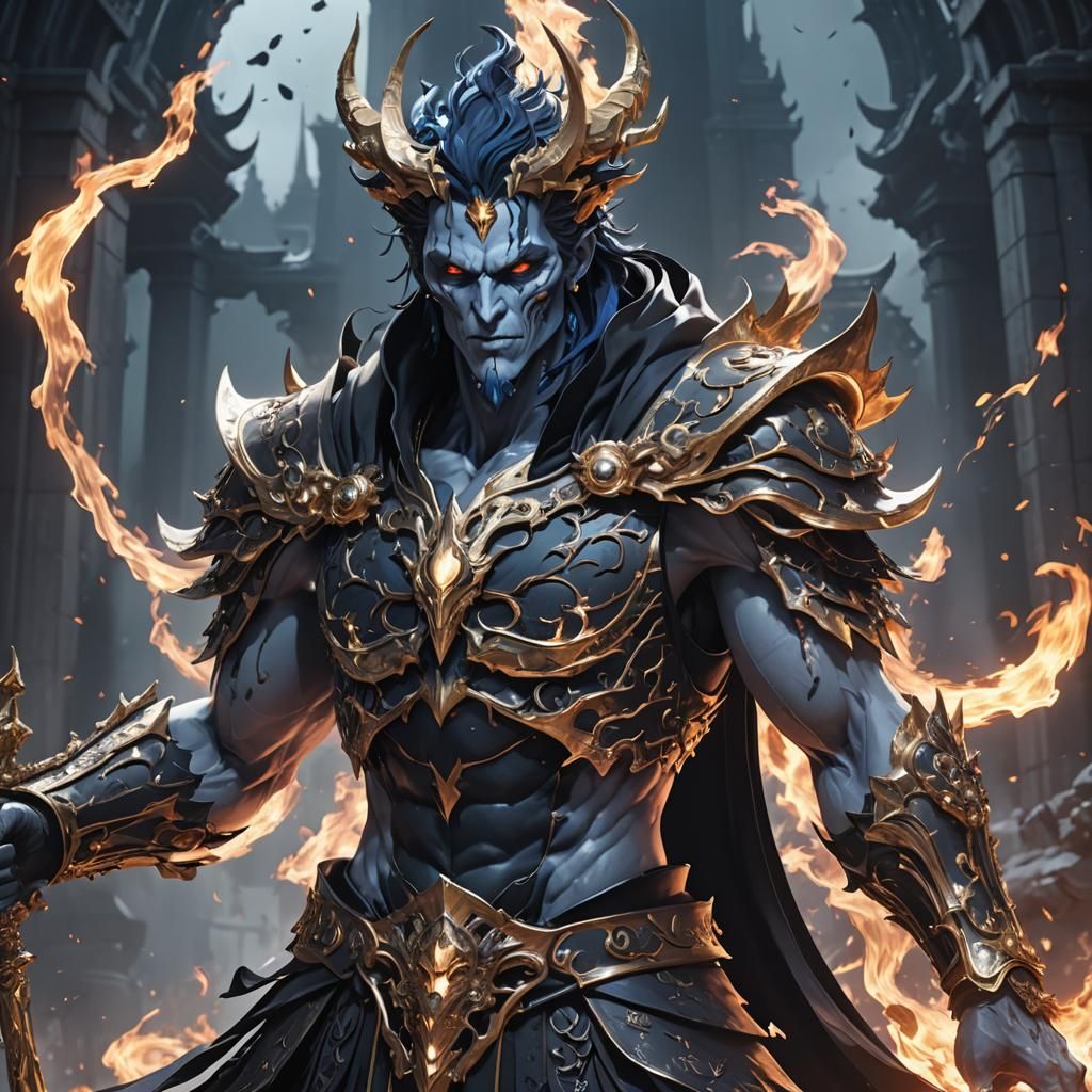 Detailed 3D Anime Art of Hades