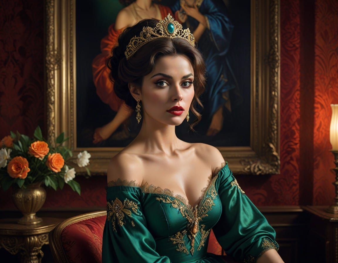 Elegant Sofia Loren-Inspired Lady Contemplates Her Next Move...