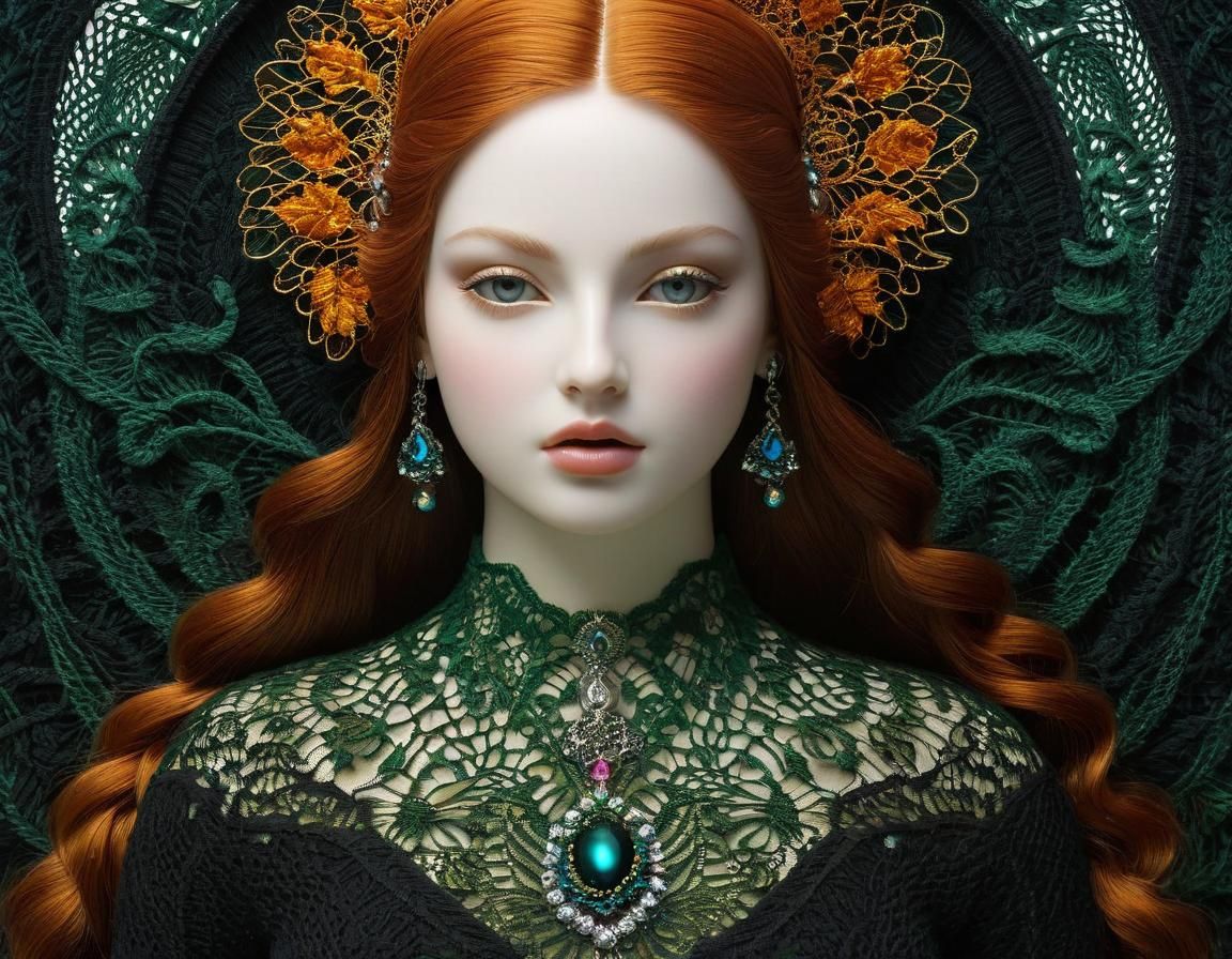 Lace Portrait with 3D Embossed Effects