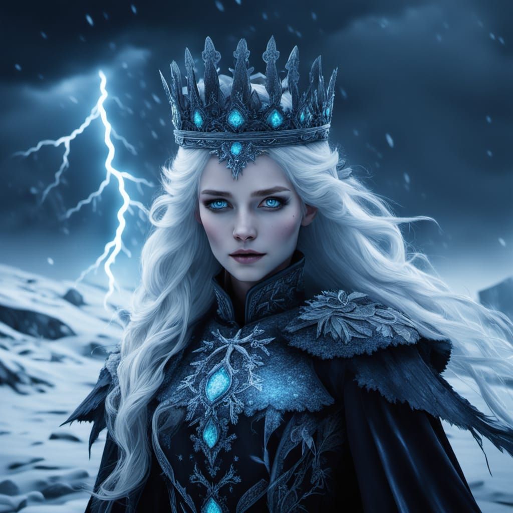 Eerie Frost Queen in a Winter Wonderland