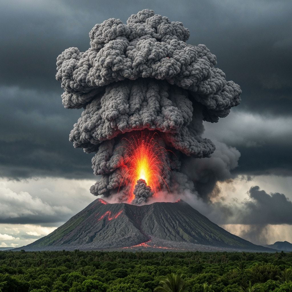 Krakatoa Eruption: A Volcanic Landscape