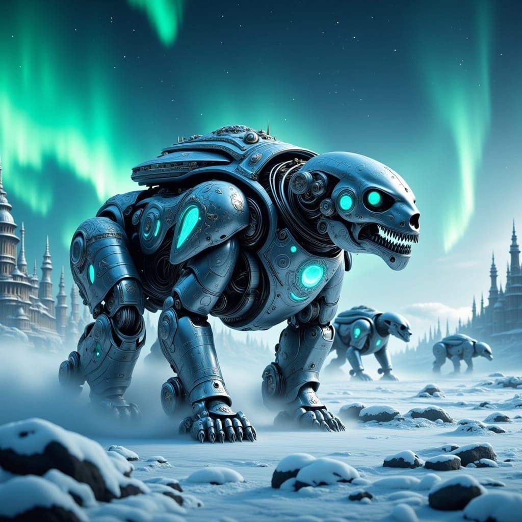 Cyberpunk War Machine in Grimdark Norse Future