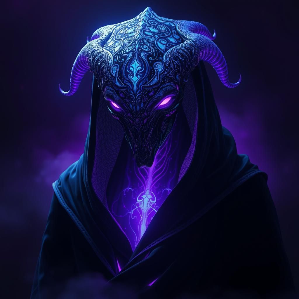 Ethereal Sci-Fi Creature in Dark Fantasy Style