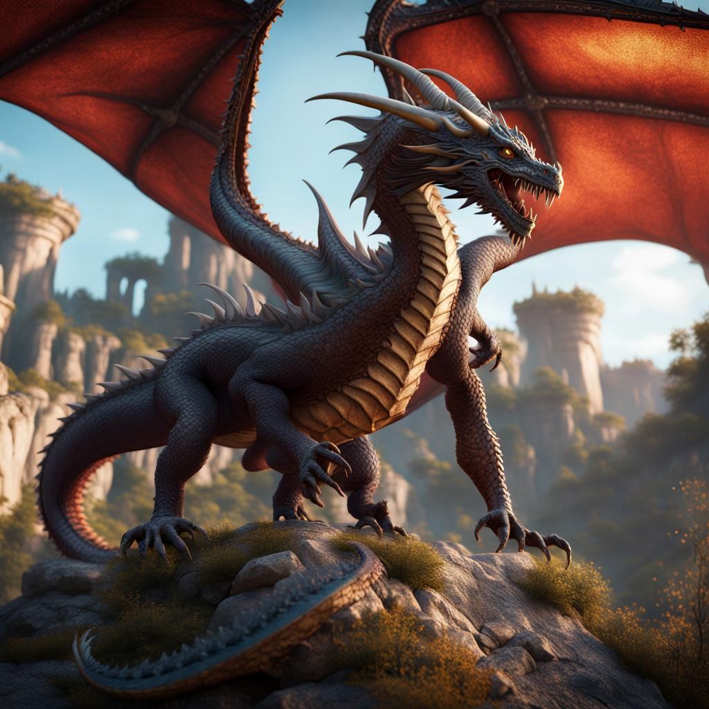 Dragon Supermodel in Detailed Matte Painting Style