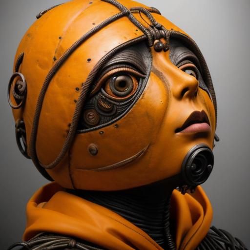 Surreal Weathered Woman: Clay and Wire Sculpture