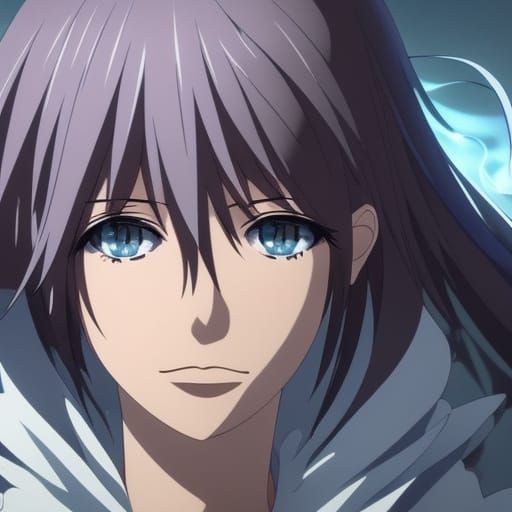 Anime Male with Blue Electricity, Ghibli-esque Art