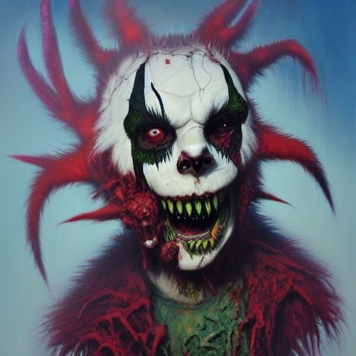 Surreal Zombie Furry Hybrid in Oil Painting