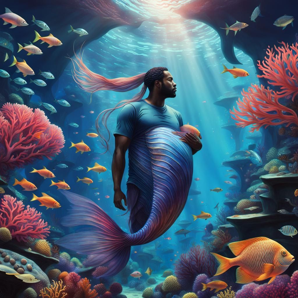 Cursed Pregnant Man Mermaid