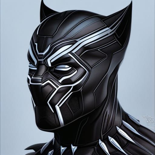 Hyperrealistic Black Panther Portrait in Dynamic Lighting