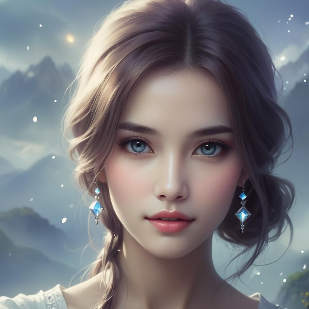 Woman in Magical Scenery