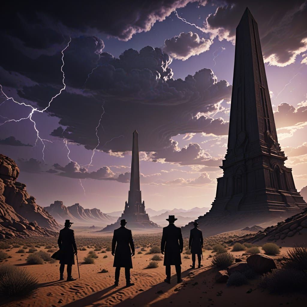 Men in Black Obelisk: Cinematic Film Still