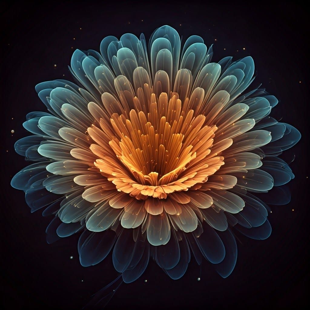 Ethereal Smoke Flower in Dreamy Surreal Style