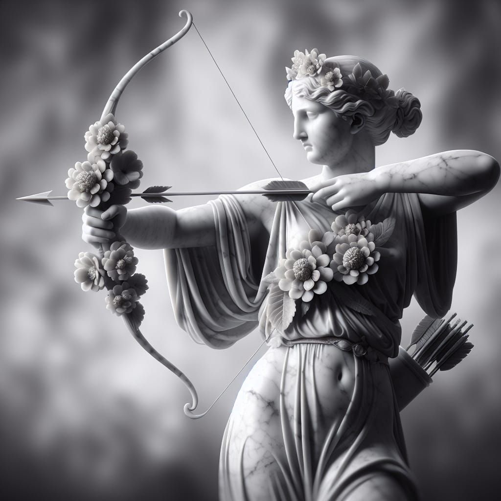 Diana the Huntress: Neoclassical Sculpture in Digital Art