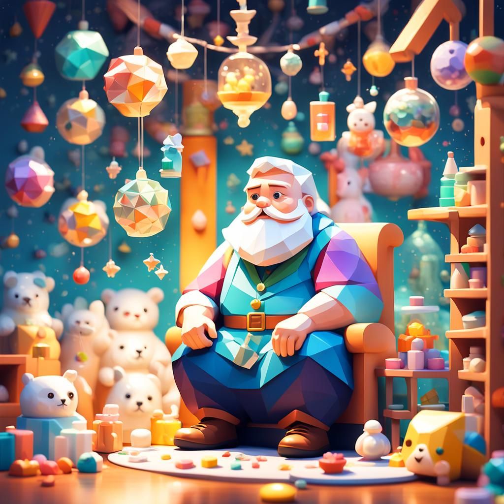 Whimsical Low-Poly Art: The Toymaster's Chamber
