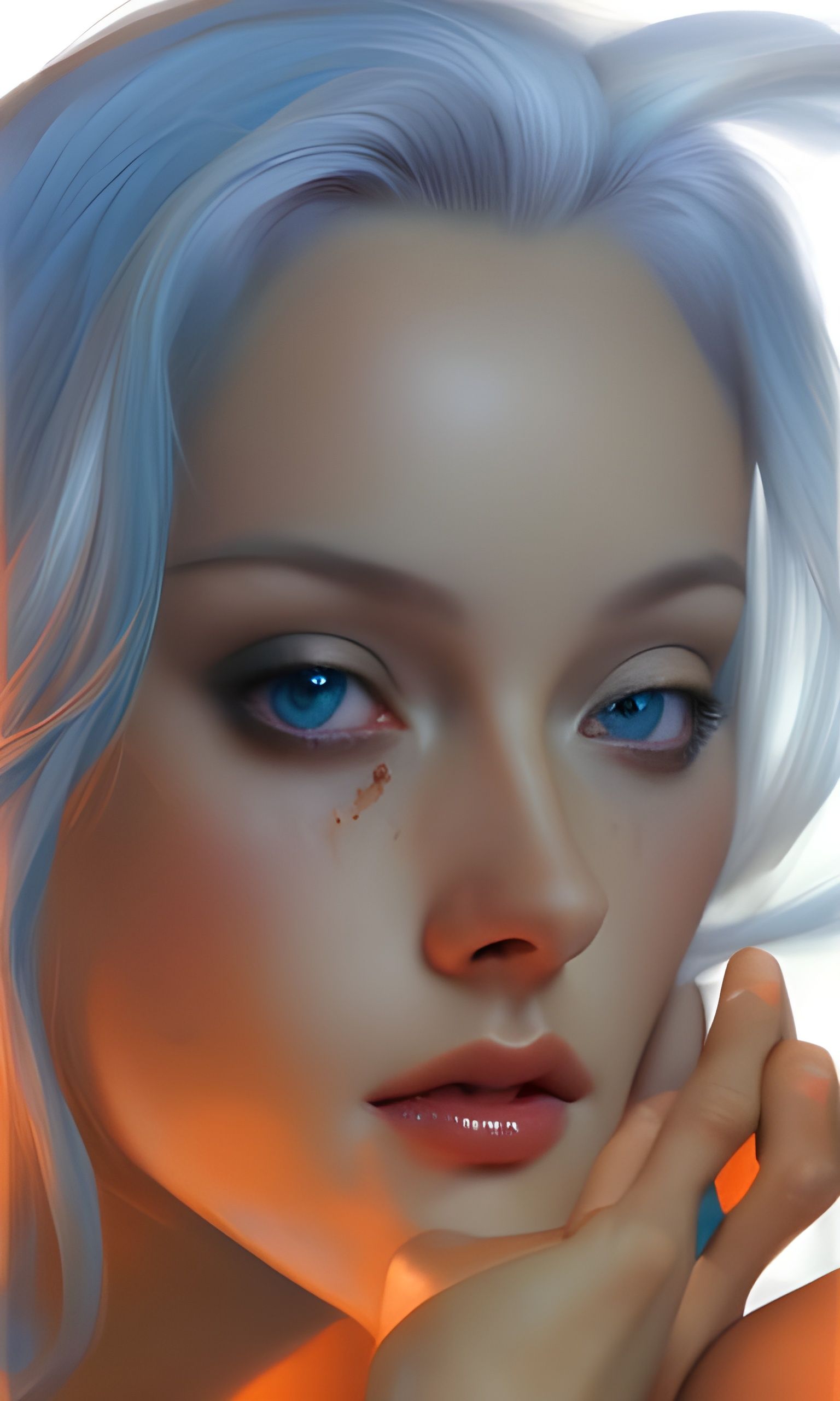 Provocative Goddess Portrait in Oil Painting Style