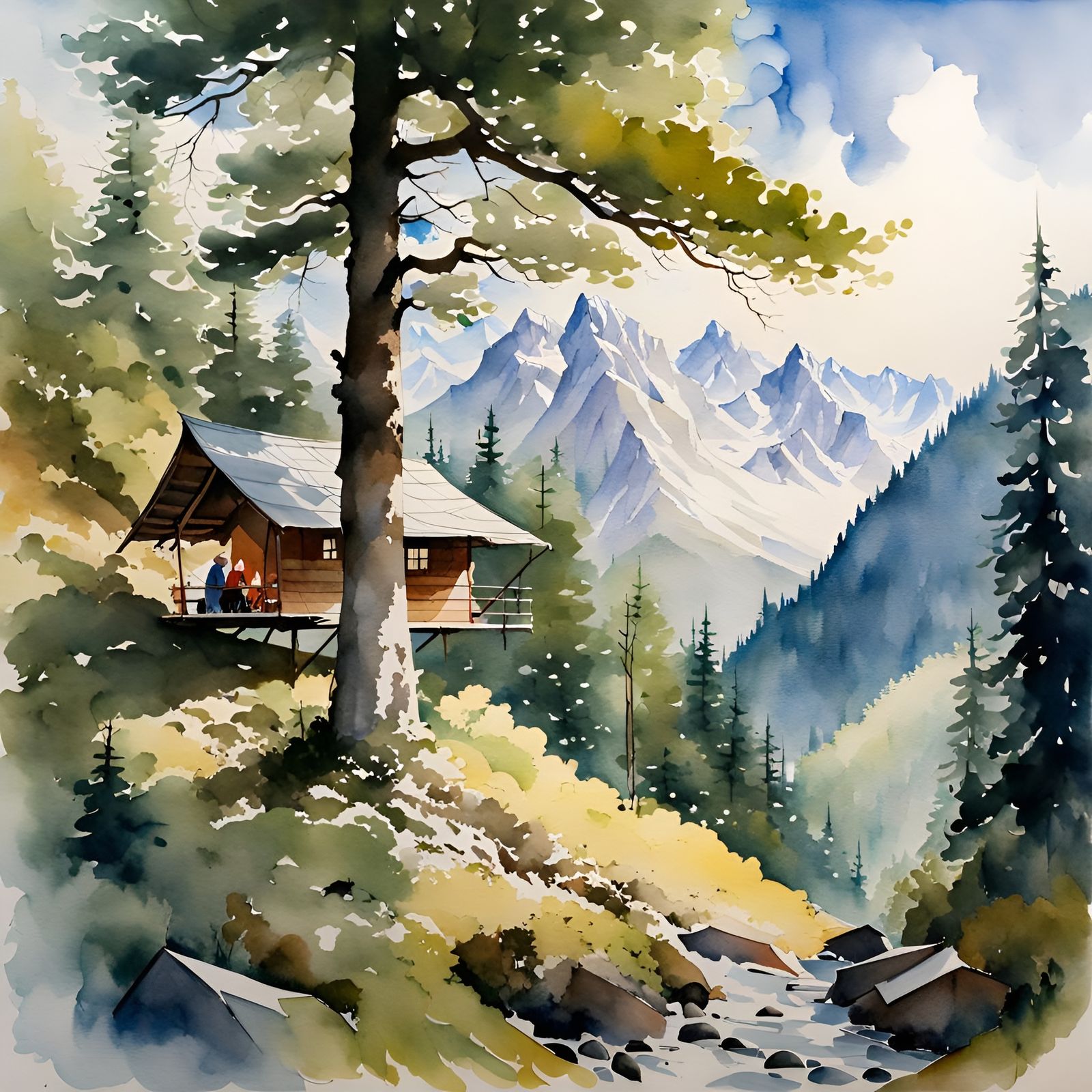 Waldsucht (watercolor)