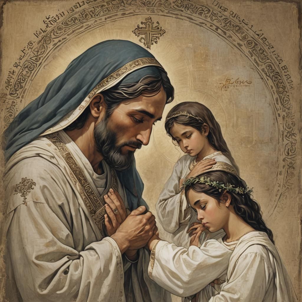 Biblical Scene: Isaac Prays for Rebekah's Conception